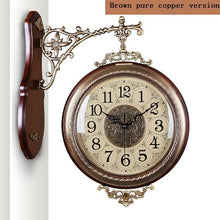 Load image into Gallery viewer, Double-Sided Wall Wood Clock