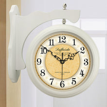 Load image into Gallery viewer, Double-Sided Wall Wood Clock
