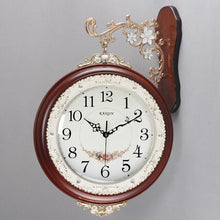 Load image into Gallery viewer, Double-Sided Wall Wood Clock