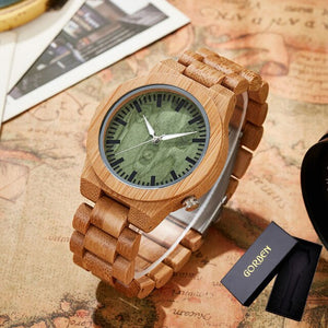 Bamboo Wood Women Wrist Quartz Watch
