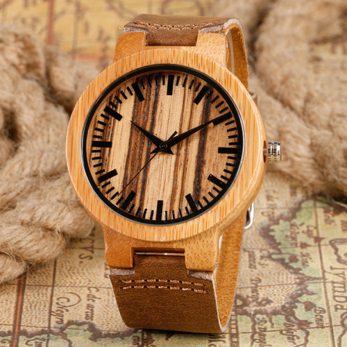 Natural Bamboo Wood Watch Retro