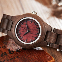 Load image into Gallery viewer, Natural Wood Women Watches Female