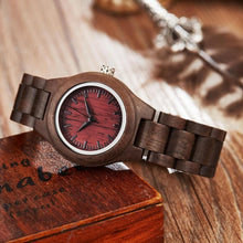 Load image into Gallery viewer, Natural Wood Women Watches Female